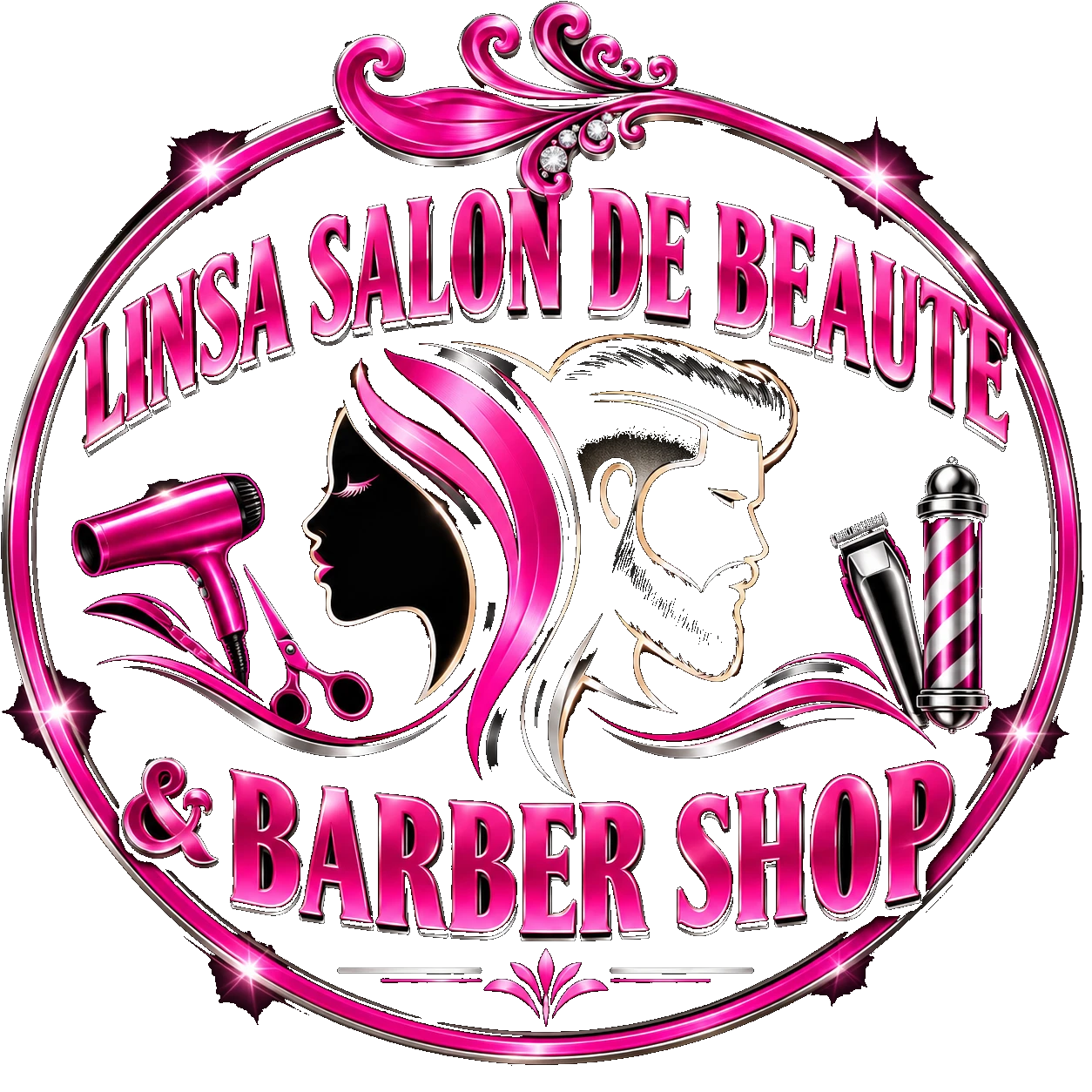 Logo Linsa Salon de Beauté & Barber Shop